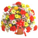 karisik renkli çiçek sepet   Yozgat çiçek gönderme sitemiz güvenlidir 