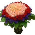 71 adet renkli gül buketi   Yozgat ucuz çiçek gönder 