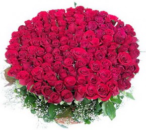  Yozgat online çiçekçi , çiçek siparişi  100 adet kırmızı gülden görsel buket