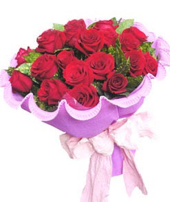 12 adet kırmızı gülden görsel buket  Yozgat çiçekçi mağazası 
